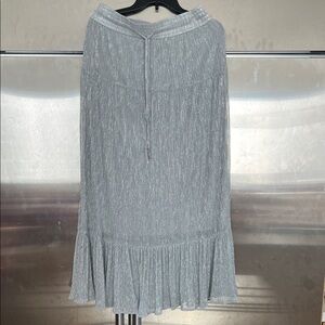 DKNY Metallic Gray Maxi Skirt